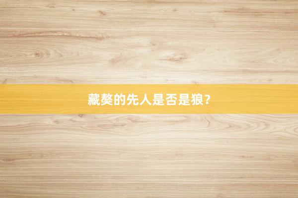 藏獒的先人是否是狼?